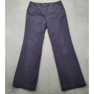 Lands' End Pants Womens‎ 10 Blue Fit 2 Chino Wide Leg Casual Comfort